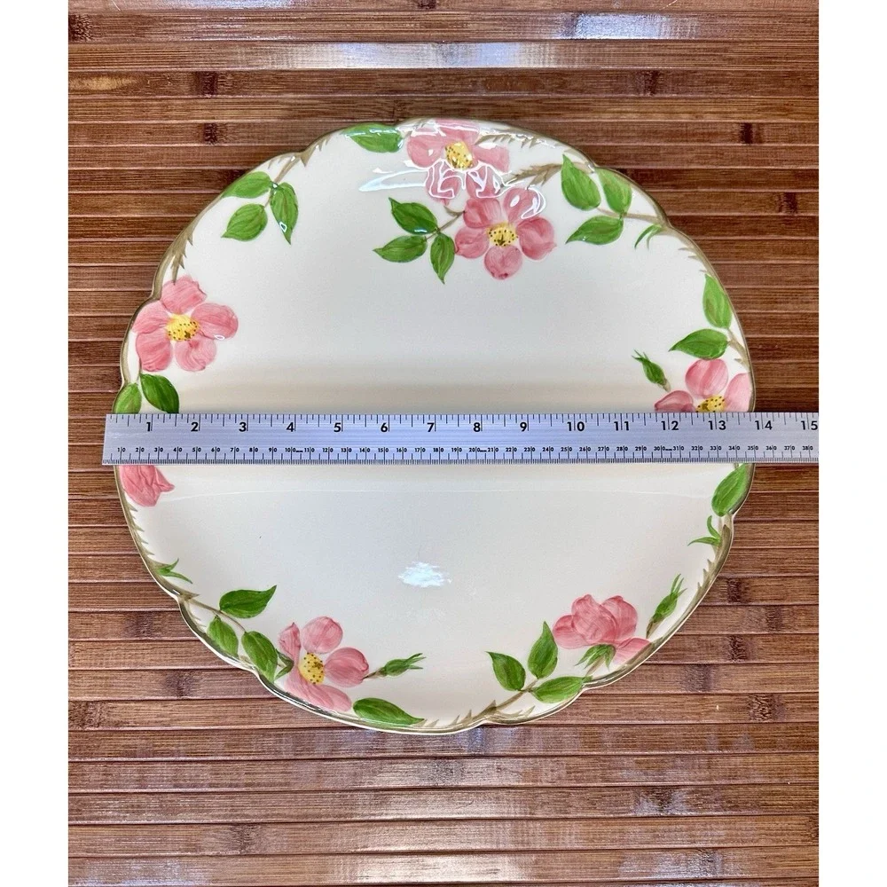 True Vintage Franciscan Desert Rose USA Serving Set 3 Platters 2 Veggie Bowls
